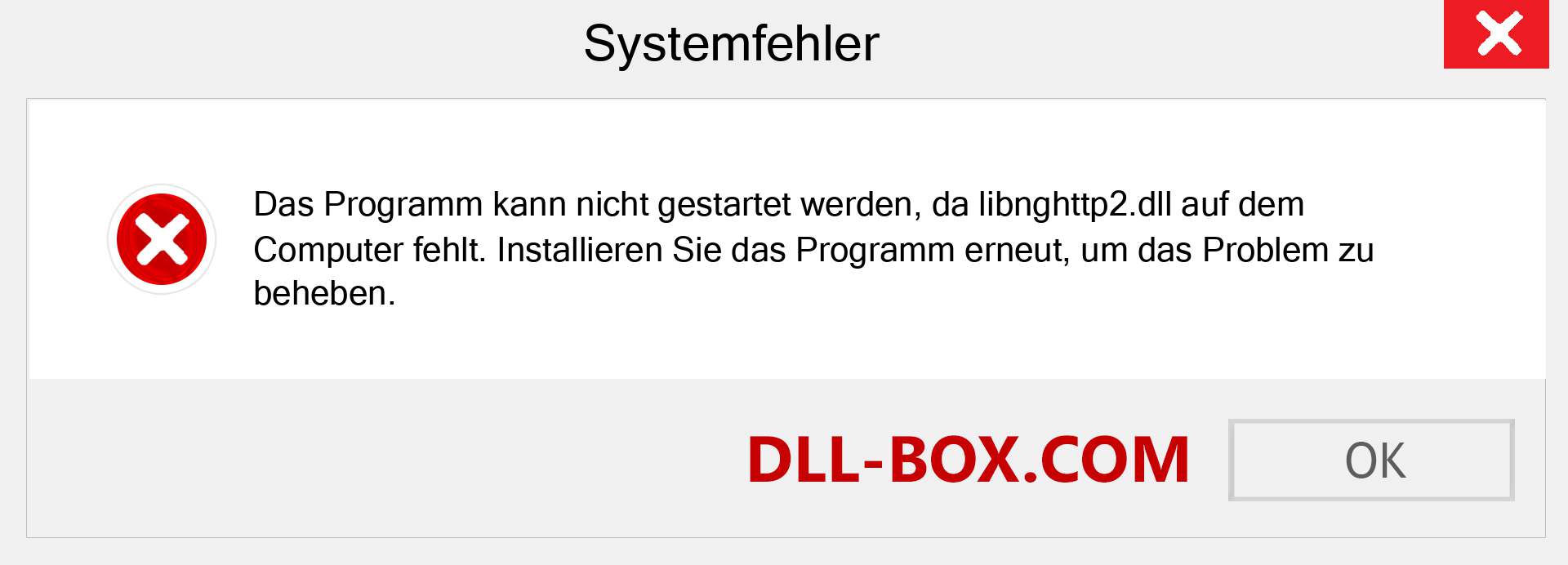 libnghttp2.dll-Datei fehlt?. Download für Windows 7, 8, 10 - Fix libnghttp2 dll Missing Error unter Windows, Fotos, Bildern